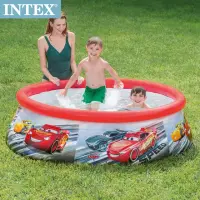 在飛比找momo購物網優惠-【INTEX】CARS麥坤-簡易裝EASY SET游泳池18