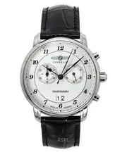 Zeppelin Friedrichshafen Chronograph Date Silver Dial Quartz 85844 Mens Watch