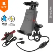 RAM Quick-Grip Waterproof 15W Wireless Charging Handlebar U-Bolt Kit 1" Ball