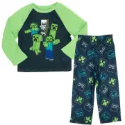 Minecraft Mobs All Over Print Long Sleeve Youth's 2-Piece Pajamas Multi-Color
