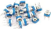 Aexit 20Pcs (Potentiometer) UKM-065 2K Ohm 3 Terminals Trimmer Potentiometer (80ry245qf312) Adjustable Resistor