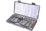 TOPEX 40 PCs Metric Imperial Tap and Die Set Screw Thread Drill Kit Pitch Gauge M3-M12