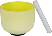 8 Inch Crystal Singing Bowl B Note with Mallet & Rubber O-Ring for Music Making Musical Healing Meditation Yoga Home Office Deco ion Low One Size