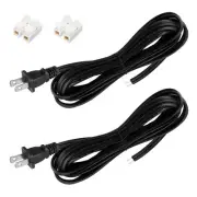 2 Pcs 8 FT Lamp Cord with Plug, Replacement Lamp Wire with Plug, Black SPT-2 ...