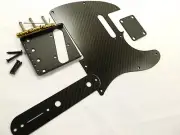 Carbon Fiber Tele Bridge Pickguard Control Plate Neck Plate Set Matt USA Ship
