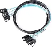 SATA-III Cable-1M, 4Pcs/Set-SATA-6Gbps HDD-SDD Data-Cable Replacement for Server Bitcoin Computer SSD HDD CD DVD Drives Raid (3.3FT)