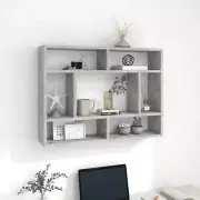 NNEVL Wall Shelf Concrete Grey 75x16x55 cm Chipboard