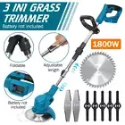 Cordless Grass Trimmer Lawn Electric Handheld Whipper Snipper Strimmer Garden
