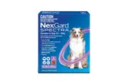 NexGard SPECTRA Flea, Tick & Heartworm for Dogs 15.1-30kg - Purple - 6 Pack