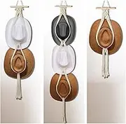 Wanfoou 3 PCS Macrame Hat Hanger, Hand Weaving Bohemian Wall Rack, Cowboy Hat Holder Display Organizer for Hanging Caps