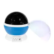 Rotating Starry Night Lamp USB LED Sleep Light - Blue - One size