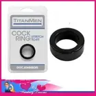 Doc Johnson | Titanmen Cock Ring Stretch To Fit Tpr Suits 1.25" Penis | Black
