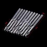 10Pcs 4mm Shank Single Flute Carbide Spiral End Mill Cutter CNC Router Bits 22mm