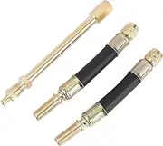 X AUTOHAUX 1Set 180 Degrees Copper Tire Valve Extension with Flexible Plastic 100mm Tyre Valve Stem Extender for Car Motorcycle RV Truck Bike