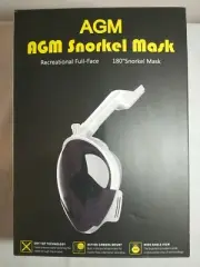 AGM Snorkel Mask with Action Cam Mount for GoPro Black and Red L/XL