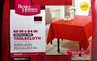 Better Homes and Gardens Red Metallic Tablecloth 60 in x 84 in Rectangle