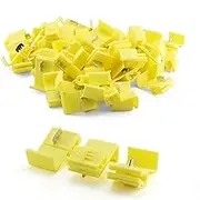 50PCS Solderless Quick Splice Wire Connectors, 12-10 AWG Scotch Lock Snap Electrical Wire Connector (Yellow)