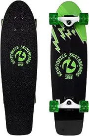 Kryptonics KR 30" Cruiser Skateboard for Kids, Light-Up Wheels with Self-Powered LED, Durable Deck & Smooth Ride, Complete Beginner Skateboard for Cruising, Carving & Street Tricks