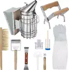 Bee Keepers Tool Kit - 10 Piece Hive Tool Beekeeping Kit with Bee Smoker, Frame