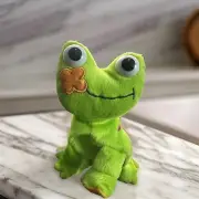SMALL PLUSH FROG PURSE WITH MUSIC NOTES (1) Green Froggy Soft Coin Purse