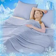 Summer Ultimate Cooling Blanket - Cooling Blankets for Hot Sleeper, Forcipower Cooling Blanket, Lightweight & Breathable Summer Comforter, for Home Sofa Office Travel (Deep Blue,60*80 In/150*200cm)