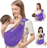 Baby Sling Carrier, Adjustable One Shoulder Labor-Saving，Mesh Baby Carrier Newborn to Toddler（Dark Blue