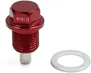 XYWHPGV M14 x 1.25 Red Aluminum Alloy Magnetic Engine Oil Pan Drain Bolt Screw for Car(2cba9 63357 52fc3 6d873 1a062 df008
