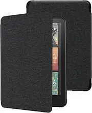 [WALNEW] Case for 7" Kindle Paperwhite 12th Generation 2024 & Kindle Paperwhite Signature Edition 2024, All-New PU Leather Protective Case Cover with Auto Wake/Sleep, Black