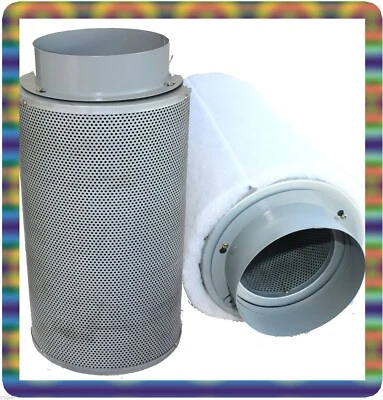 6" HYDROPONIC INLINE EXHAUST AIR CARBON FILTER SCRUBBER GROW SYSTEM SUPPLY