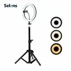 10'' LED Ring Light with Tripod Stand Phone Holder Dimmable Selfie Studio Lamp