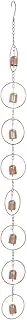 Hanging Rain Chime, Iron Bell Chime Rain Chain Pendant Decoration, Metal Rain Chain, Window Decors Rainwater Chains, Garden Wind Chimes Decorative Bell for Home Yard