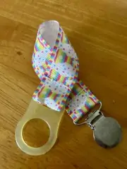 MAM Dummy clip pacifier dummy soother holder - Rainbow Bunnies
