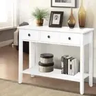Hallway Console Table Entry Side Display Hall Desk 3 Drawer Storage Furniture
