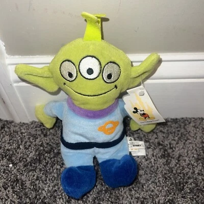 Disney World Toy Story 2 Movie Character Green Alien Bean Bag Plush 8"