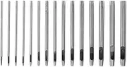 Leather Hole Punch Set, 15 Pieces, Stainless Steel, for DIY Watch Strap, Fabric, Canvas, Paper