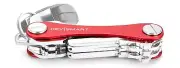 KeySmart Aluminum Compact Key Holder Organiser Pocket Size Holds 2 ~ 10 Keys Red