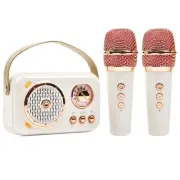 Portable Bluetooth Speaker with Microphone Set,Retro Bluetooth Speaker with H...