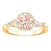First Blush of Dawn Morganite Ring