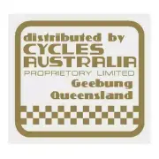 Madison - Distributed by CYCLES AUSTRALIA decal - GOLD - old school bmx