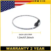 4x15.5'' Double Row Wheel LED Ring Lights Color Bluetooth RGB Rim Lights lamp US