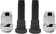 Mysttoo 4PCS 1/2-20 Chrome Lug Nut Wheel Stud Set Front Wheels Compatible with 2007-2018 Jeep Wrangler Liberty Wrangler JK, 2007-2012 Dodge Nitro, OEM # 611-122 68003282AA 610-569