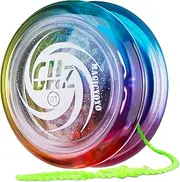 [MAGICYOYO] D1 GHZ Looping Yoyo for Kids 8-12, Responsive Yoyo for Beginner, ABS Material Plastic Yoyo Professional Yoyo with Gradient Coloring, Loop Yoyo Style 2A Trick with 6 Yoyo Strings