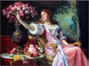 Lady Flowers Accent Tile Mural Kitchen Bathroom Wall Backsplash Marble Ceramic