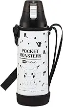 Skater KSDC10S-A Water Bottle with Lock, One-Push, Direct Drinking Water Bottle, 35.0 fl oz (990 ml), Stainless Steel, Cold Insulated, Pokemon, Pokemon, Pikachu, Face, Direct Bottle, Kids, Kids,