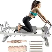 Home Pilates Reformer, Compact Foldable Pilates Reformer Machine for Home Yoga Exercise and Strength Training