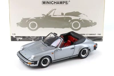 1:18 Minichamps Porsche 911 Carrera 3.2 Cabriolet 1983 Grey Metallic