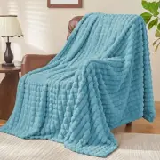 Throw Blanket for Couch and Bed- Super Soft and Throw(50"x60") Washed Blue