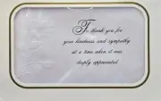 25 Funeral Sympathy Cards Blank Inside Thank you Kindness