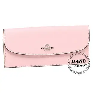 Haru~ 美國直購 COACH 女用 長夾 錢包 守財 手拿包 皮夾 信封系列 粉色 F52689