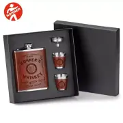 Hohner Harp Soakin Whiskey Stainless Steel 4 Piece Flask Set HNAS3